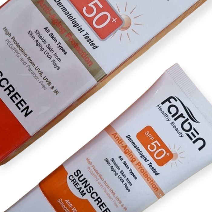 کرم ضدآفتاب spf50 فاربن حجم50میل-farben - تصویر 3