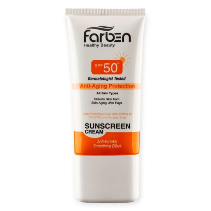 کرم ضدآفتاب spf50 فاربن حجم50میل-farben - تصویر 2
