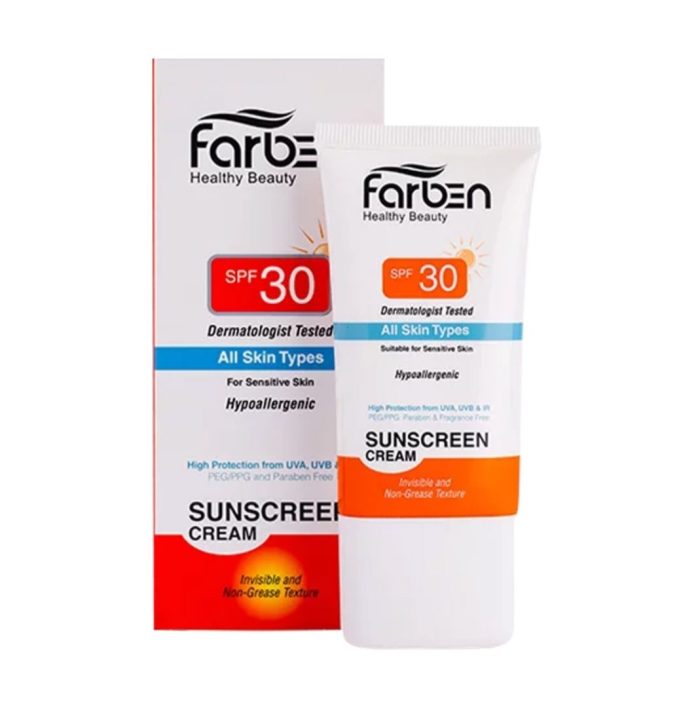 کرم ضدآفتاب spf30 فاربن حجم50میل - تصویر 3