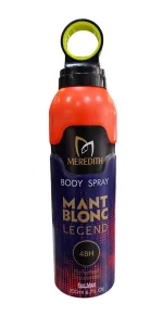 اسپری خوشبو کننده بدن برند مریدیت با عطر MANT BLONC LEGENT حجم ۲۰۰میل