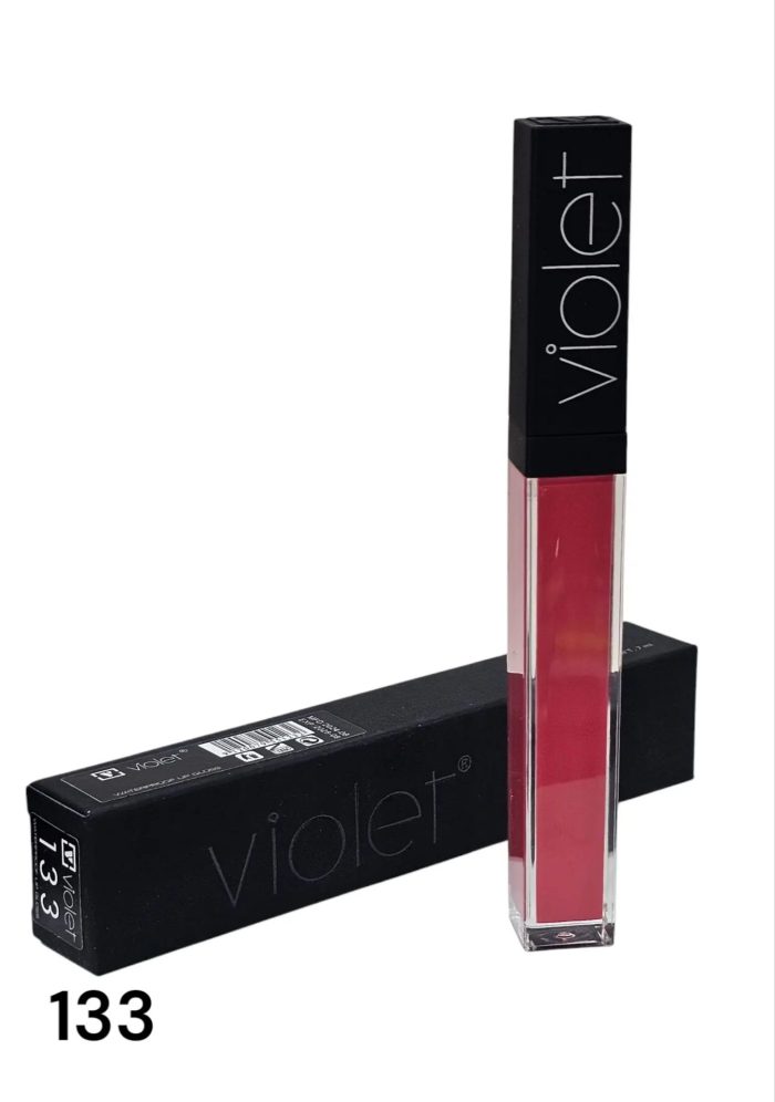 رژ لب مایع برند ویولت شماره 133- LIP GLOSE WATERPROOF VIOLET133 - تصویر 4