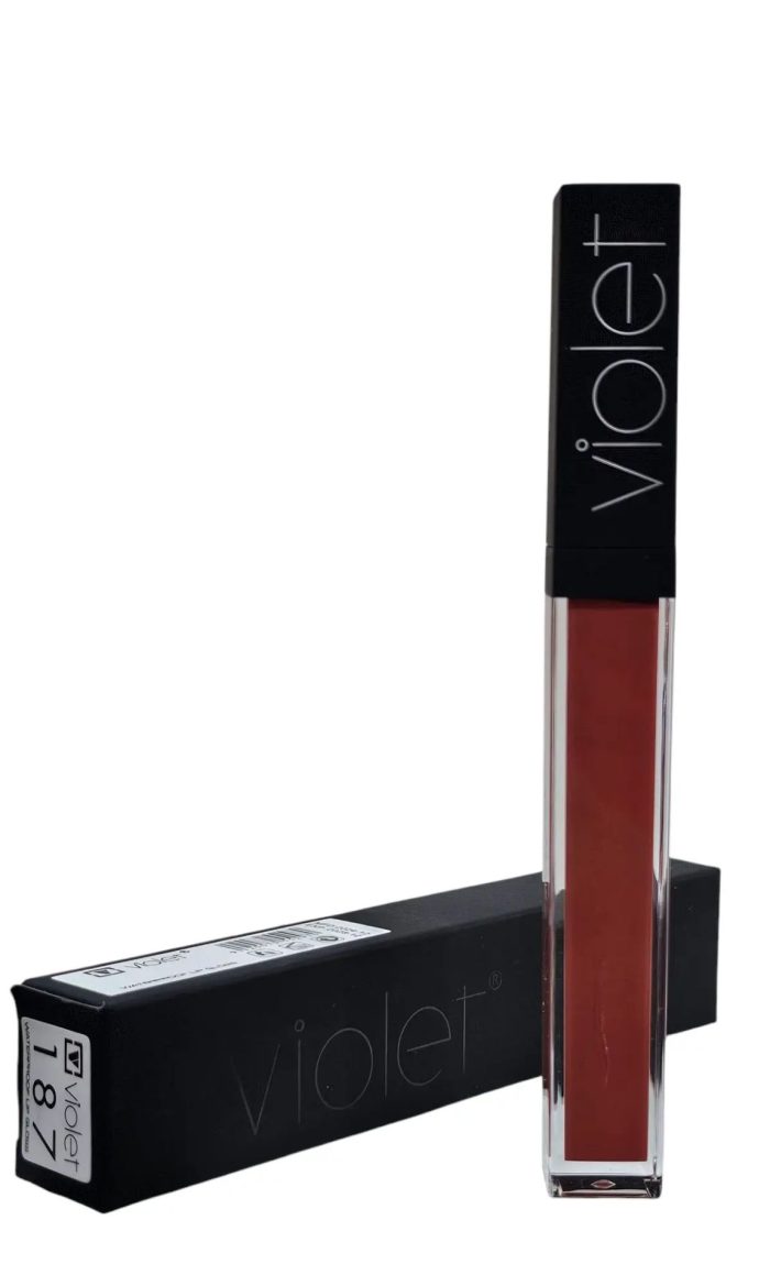 رژ لب مایع برند ویولت شماره 187- LIP GLOSE WATERPROOF VIOLET187 - تصویر 4