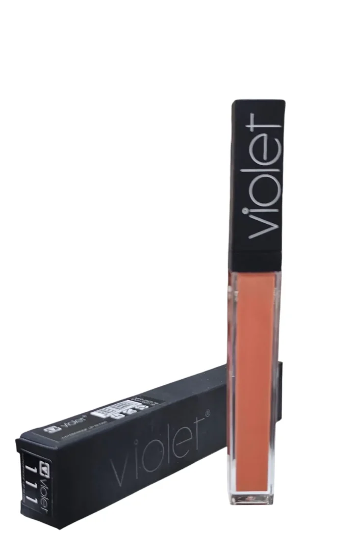 رژ لب مایع مخملی شماره 111 برند ویولت -VIOLET LIP GLOSS 111 - Image 2