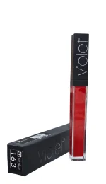 رژ لب مایع مخملی شماره 163 برند ویولت -VIOLET LIP GLOSS 163 - Image 4