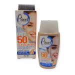 ضدآفتاب رنگ بژ روشن مناسب پوست های چرب و جوش دار و مختلطspf50 پیکسل حجم50میل